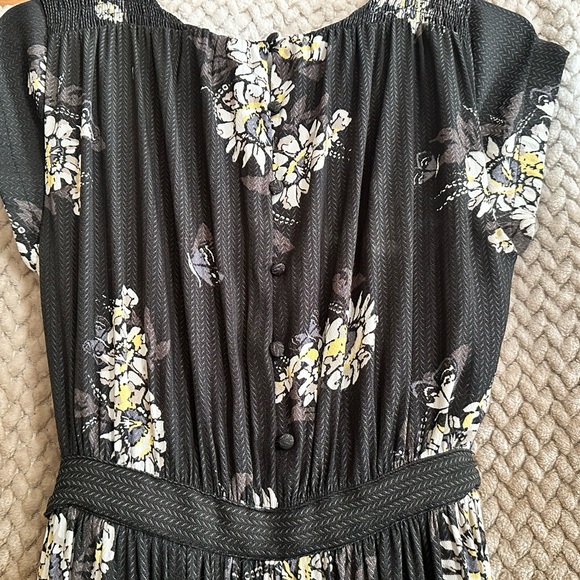 Free People Black Floral Midi Dress - Picture 10 of 11